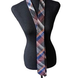 Ben Sherman plaid silk skinny tie